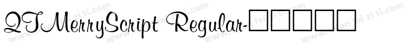 QTMerryScript Regular字体转换